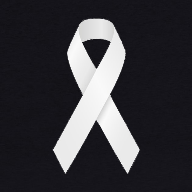 White ribbon anti domestic violence / lung cancer by pickledpossums